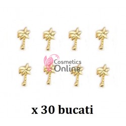 Decoratiuni 3D Metalice Aurii pentru unghii Cod 3008 Palmieri